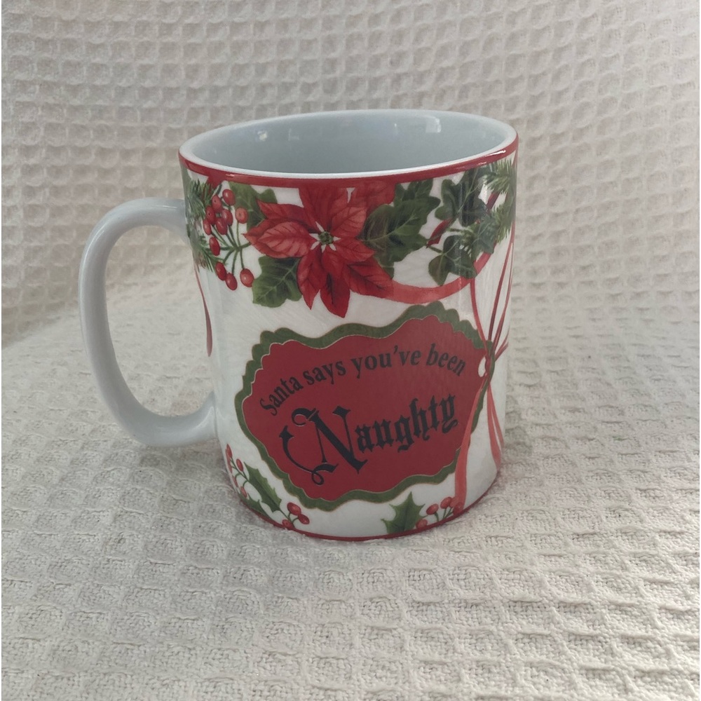222 Fifth Santa Says Naughty Or Nice Oversized Christmas Mug
